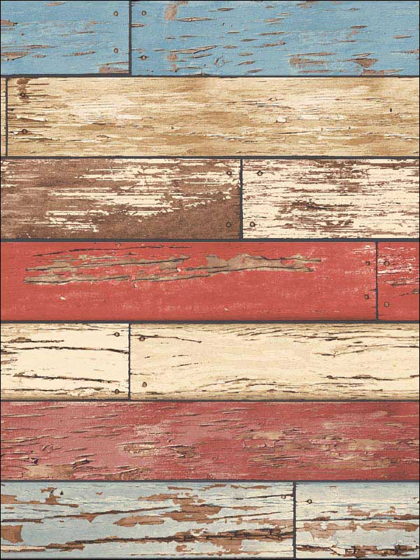 Levi Multicolor Scrap Wood Wallpaper 292222319 by A Street Prints Wallpaper for sale at Wallpapers To Go