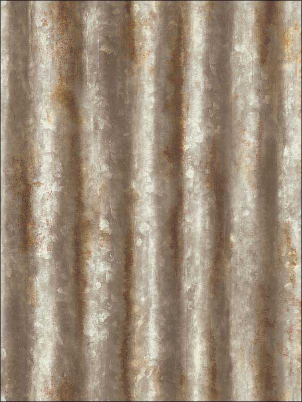 Kirkland Rust Corrugated Metal Wallpaper 292222334 by A Street Prints Wallpaper for sale at Wallpapers To Go