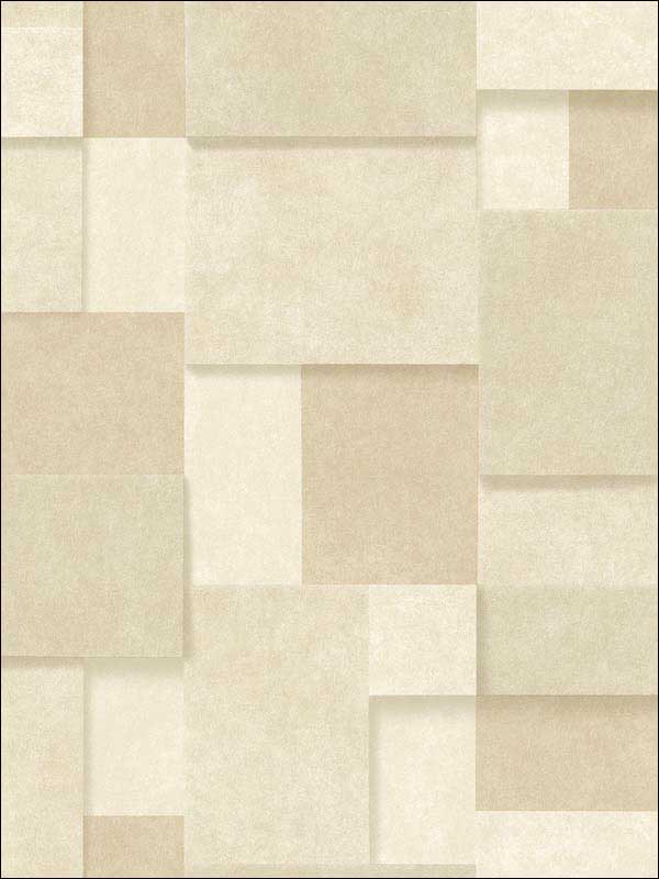Duchamp Wheat Metallic Squares Wallpaper 292225355 by A Street Prints Wallpaper for sale at Wallpapers To Go