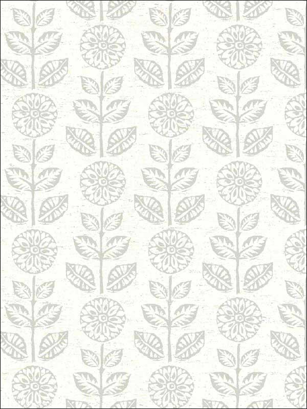 Dolly Light Grey Floral Wallpaper 311913514 by Chesapeake Wallpaper for sale at Wallpapers To Go