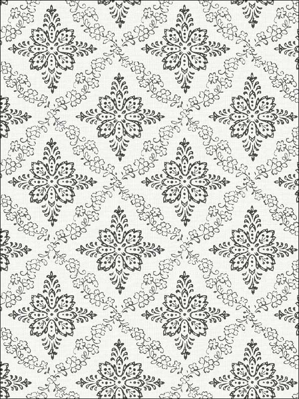 Wynonna Black Geometric Floral Wallpaper 311913534 by Chesapeake Wallpaper for sale at Wallpapers To Go