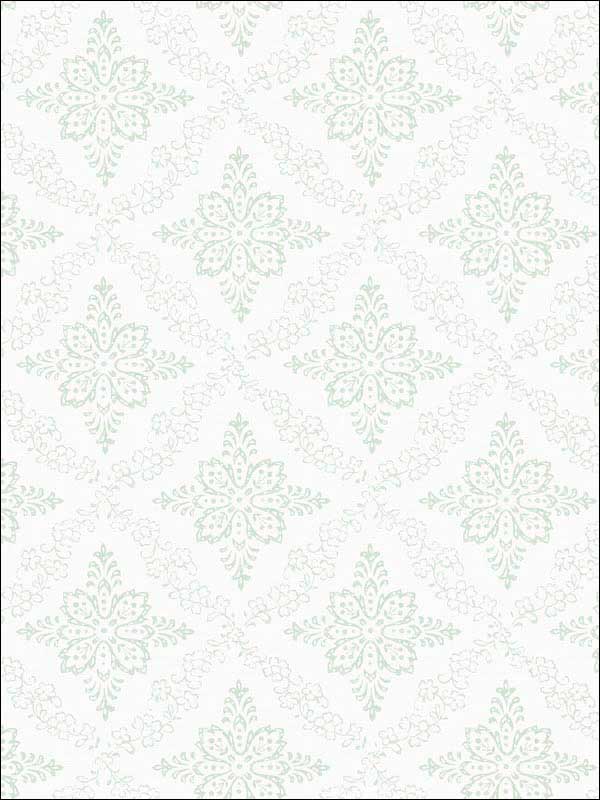 Wynonna Teal Geometric Floral Wallpaper 311913533 by Chesapeake Wallpaper for sale at Wallpapers To Go