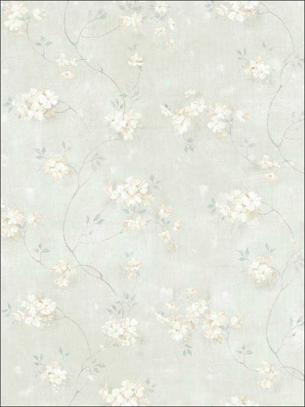 Braham Teal Floral Trail Wallpaper 3119441013 by Chesapeake Wallpaper for sale at Wallpapers To Go