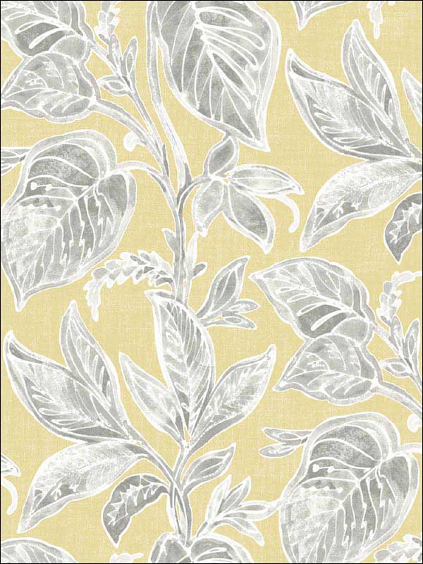 Mangrove Yellow Botanical Wallpaper 312013622 by Chesapeake Wallpaper for sale at Wallpapers To Go