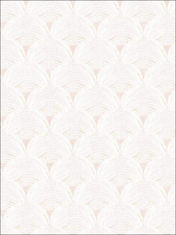 Santiago Coral Scalloped Wallpaper 312013651 by Chesapeake Wallpaper for sale at Wallpapers To Go