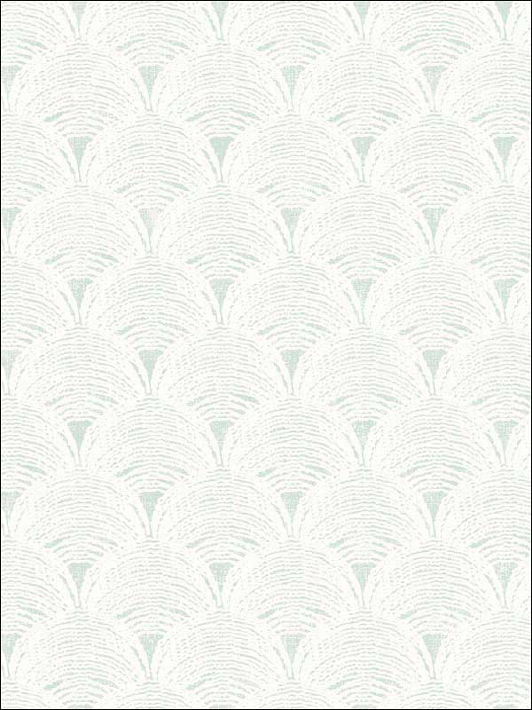 Santiago Teal Scalloped Wallpaper 312013652 by Chesapeake Wallpaper for sale at Wallpapers To Go