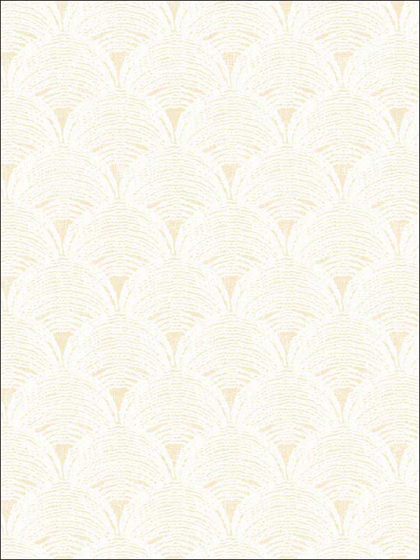 Santiago Yellow Scalloped Wallpaper 312013653 by Chesapeake Wallpaper for sale at Wallpapers To Go