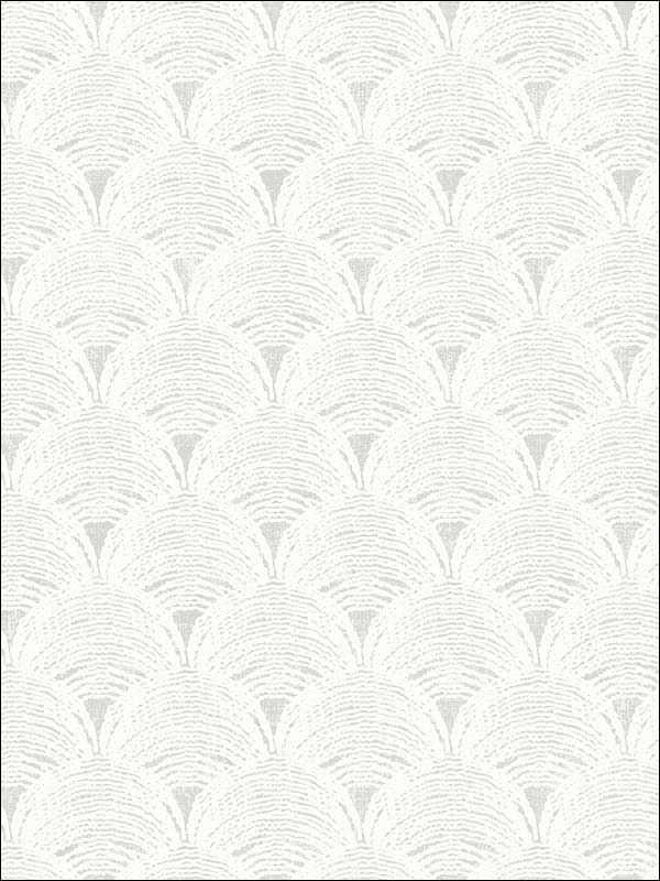 Santiago Grey Scalloped Wallpaper 312013655 by Chesapeake Wallpaper for sale at Wallpapers To Go