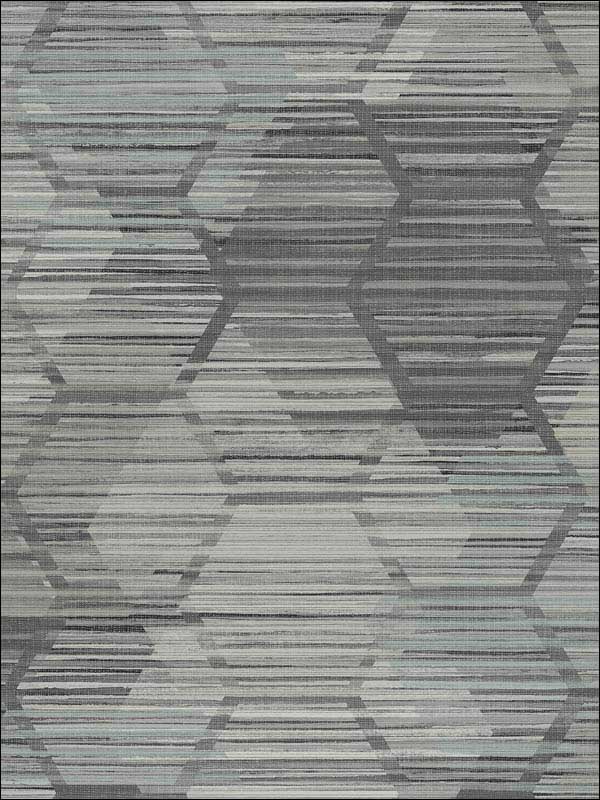 Jabari Charcoal Geometric Faux Grasscloth Wallpaper 294960500 by A Street Prints Wallpaper for sale at Wallpapers To Go