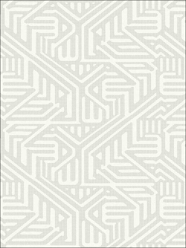 Nambiti Light Grey Geometric Wallpaper 294960618 by A Street Prints Wallpaper for sale at Wallpapers To Go