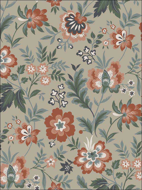 Athena Beige Floral Wallpaper 294828001 by A Street Prints Wallpaper for sale at Wallpapers To Go