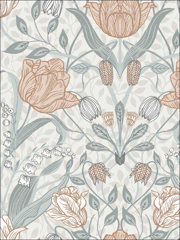 Tulipa Off White Floral Wallpaper 294833005 by A Street Prints Wallpaper for sale at Wallpapers To Go
