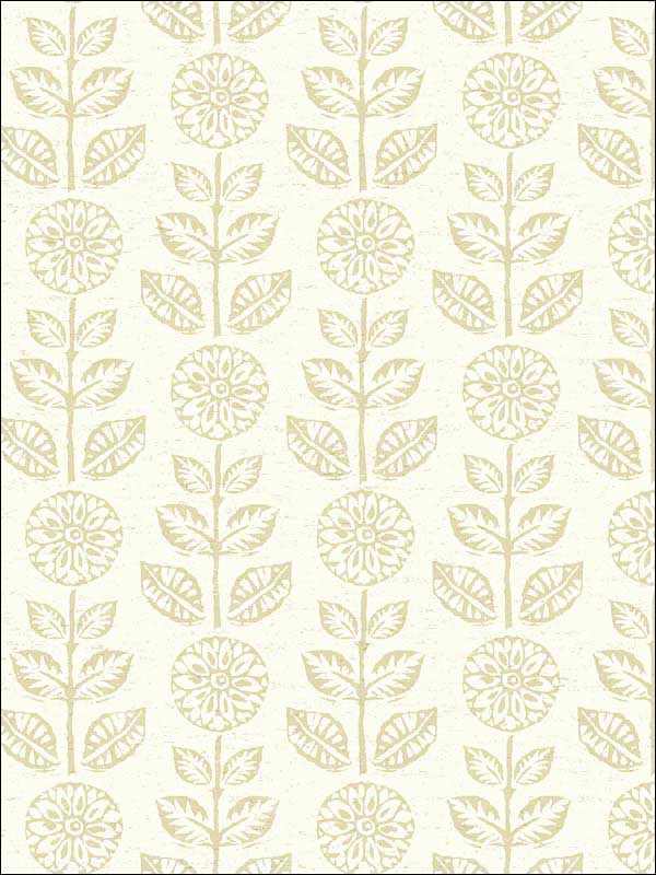 Dolly Neutral Folk Floral Wallpaper 290413513 by Brewster Wallpaper for sale at Wallpapers To Go