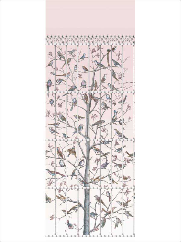 Uccelli Ballet Slipper Wallpaper Panel 11411022 by Cole and Son Wallpaper for sale at Wallpapers To Go