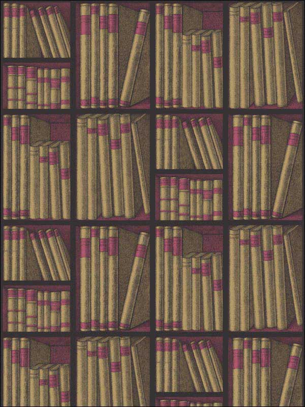 Ex Libris Gold Magenta Wallpaper 11415031 by Cole and Son Wallpaper for sale at Wallpapers To Go
