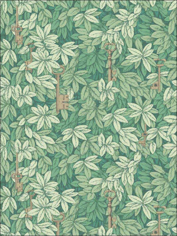 Chiavi Segrete Leaf Green Wallpaper 11426050 by Cole and Son Wallpaper for sale at Wallpapers To Go