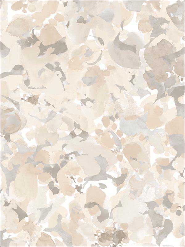 Bloom Beige Brown Wallpaper FW36827 by Patton Norwall Wallpaper for sale at Wallpapers To Go