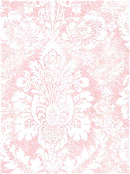 Valentine Damask Pink Wallpaper AF37711 by Patton Norwall Wallpaper for sale at Wallpapers To Go