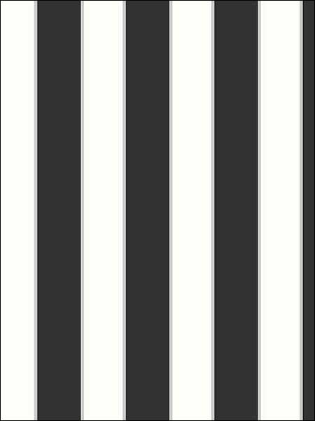 Formal Stripe Black Silver and White Wallpaper SB37913 by Patton Norwall Wallpaper for sale at Wallpapers To Go
