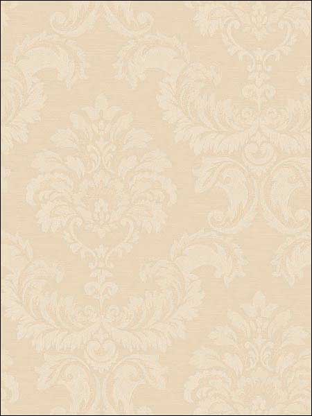 Damask Cream Wallpaper SK34719 by Patton Norwall Wallpaper for sale at Wallpapers To Go