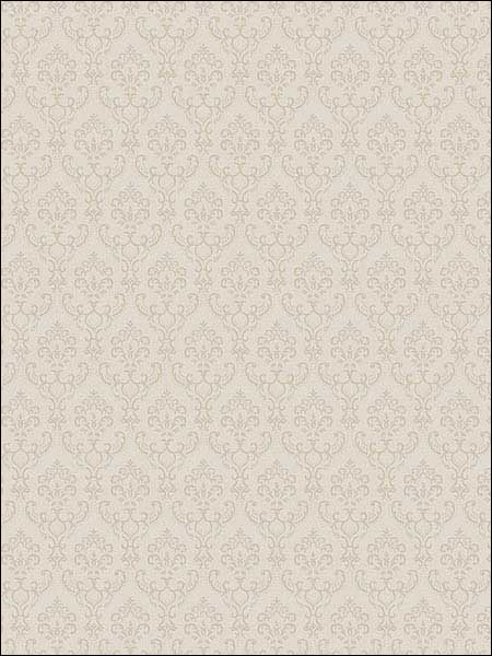 Small Damask Beige Wallpaper SK34765 by Patton Norwall Wallpaper for sale at Wallpapers To Go