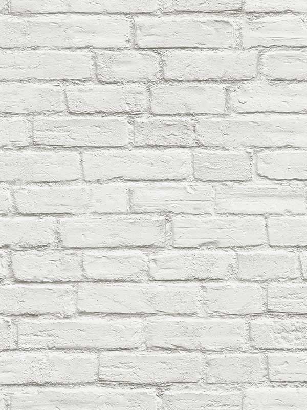 Brick White Peel and Stick Wallpaper RM21200 by Casa Mia Wallpaper for sale at Wallpapers To Go