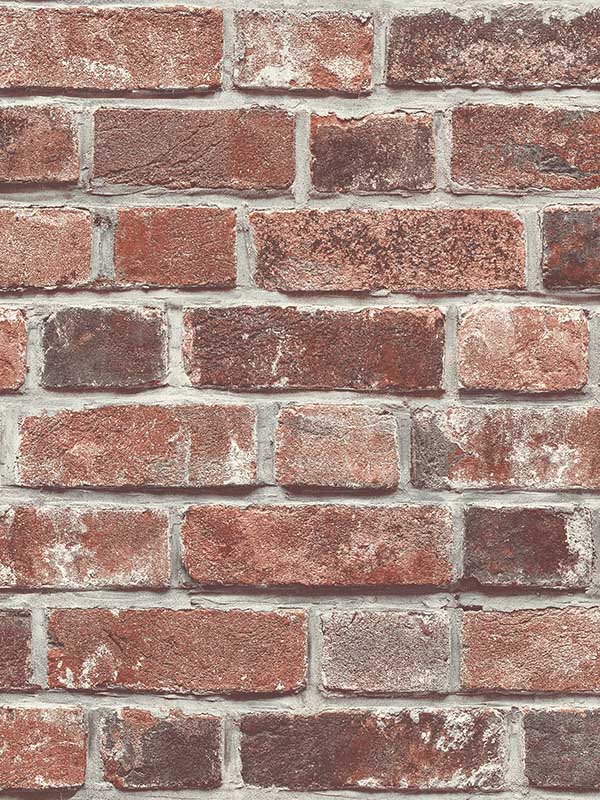 Brick Red Peel and Stick Wallpaper RM21300 by Casa Mia Wallpaper for sale at Wallpapers To Go