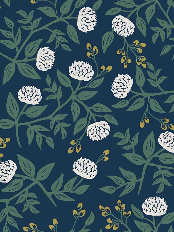 Peonies Navy Wallpaper RI5149 by Rifle Paper Co Wallpaper for sale at Wallpapers To Go