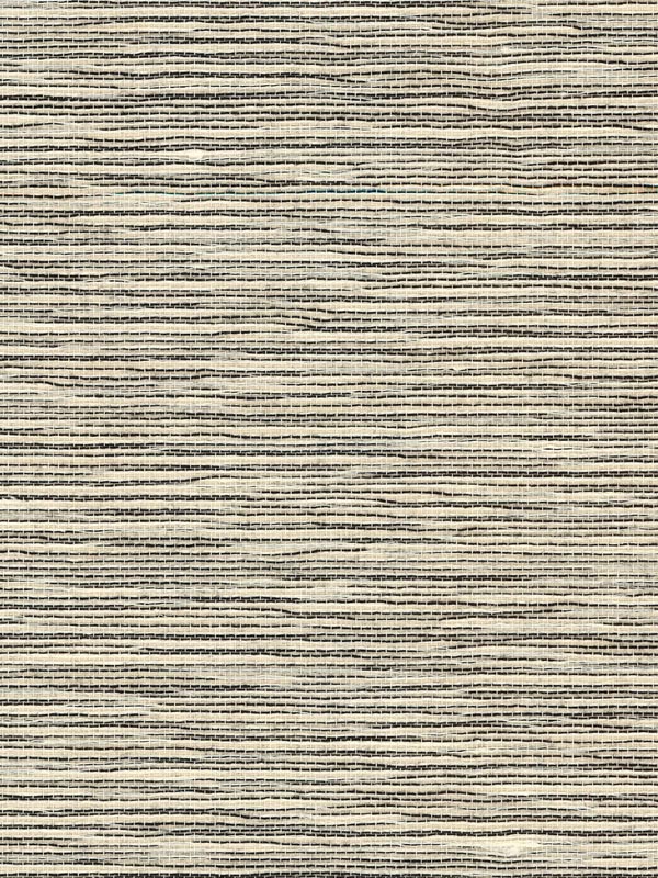 Sisal Grasscloth Ivory Jet Black Wallpaper LN11865 by Seabrook Wallpaper for sale at Wallpapers To Go