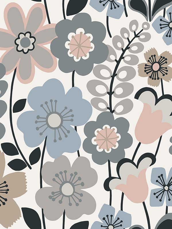 Piper Light Blue Floral Wallpaper 290325828 by A Street Prints Wallpaper for sale at Wallpapers To Go