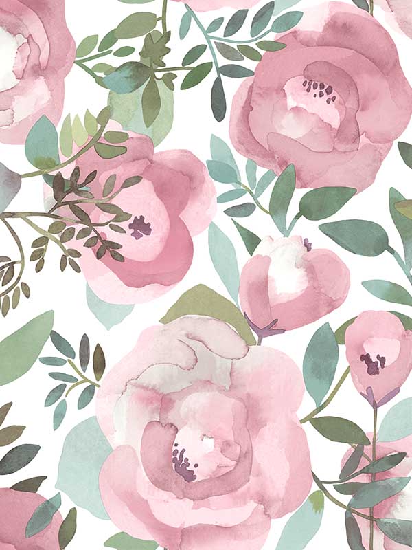 Orla Pink Floral Wallpaper 290325839 by A Street Prints Wallpaper for sale at Wallpapers To Go