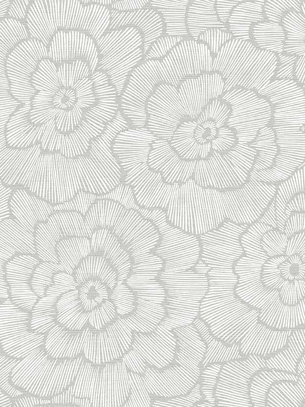 Periwinkle Light Grey Textured Floral Wallpaper 296926036 by A Street Prints Wallpaper for sale at Wallpapers To Go
