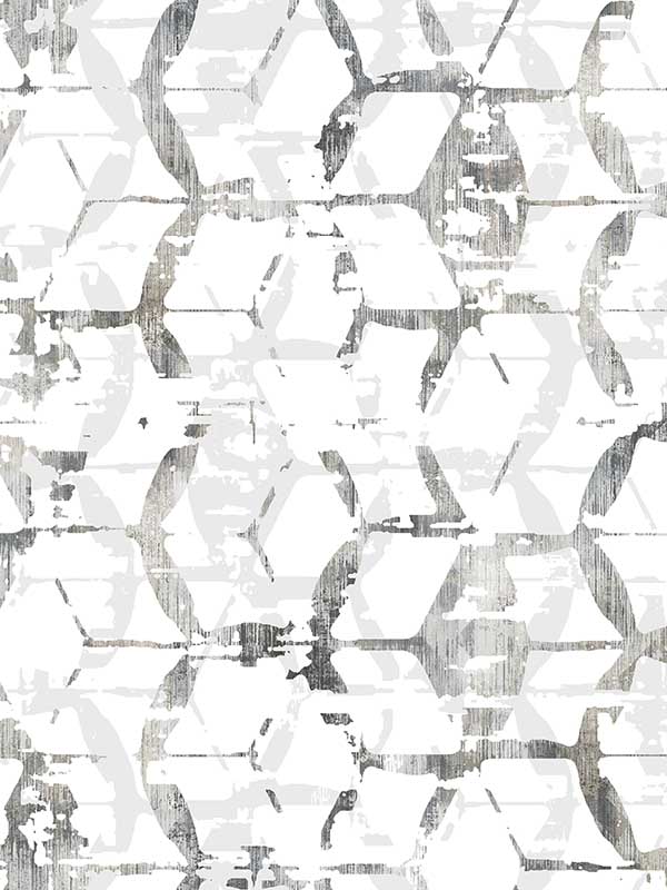 Augustine Black Distressed Geometric Wallpaper 296926043 by A Street Prints Wallpaper for sale at Wallpapers To Go