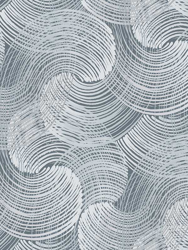 Karson Blue Swirling Geometric Wallpaper 296425905 by A Street Prints Wallpaper for sale at Wallpapers To Go
