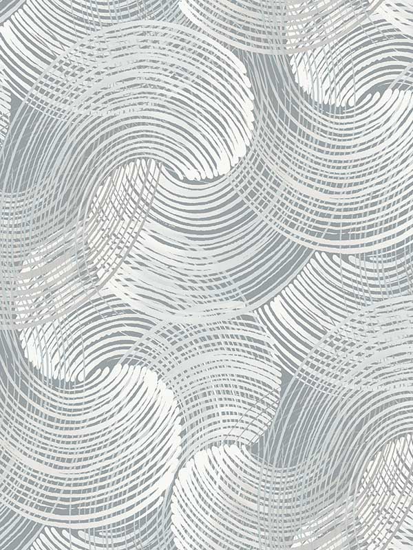 Karson Slate Swirling Geometric Wallpaper 296425908 by A Street Prints Wallpaper for sale at Wallpapers To Go