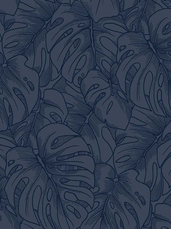 Balboa Indigo Botanical Wallpaper 296487342 by A Street Prints Wallpaper for sale at Wallpapers To Go