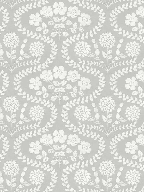 Folksy Floral Beige White Wallpaper FH4021 by York Wallpaper for sale at Wallpapers To Go