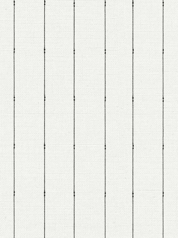 In Stitches Stripe Black Cream Wallpaper FH4076 by York Wallpaper for sale at Wallpapers To Go