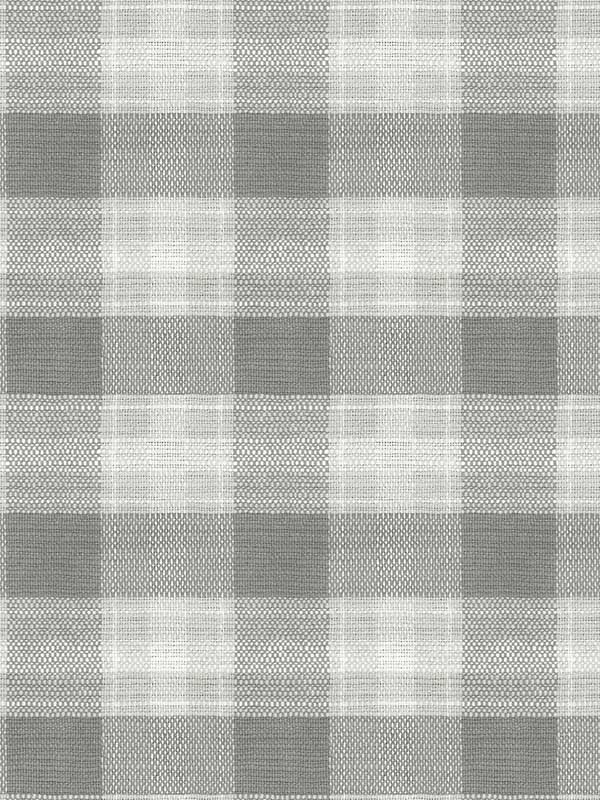 Woven Buffalo Check Gray Wallpaper FH4081 by York Wallpaper for sale at Wallpapers To Go