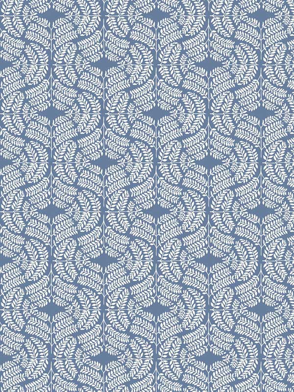 Fern Tile Blue Wallpaper TL1942 by York Wallpaper for sale at Wallpapers To Go