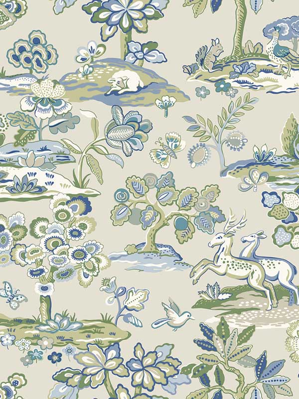 Kingswood Blue Green Wallpaper TL1950 by York Wallpaper for sale at Wallpapers To Go