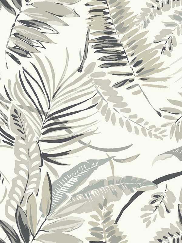 Tropical Toss White Wallpaper TC2622 by York Wallpaper for sale at Wallpapers To Go