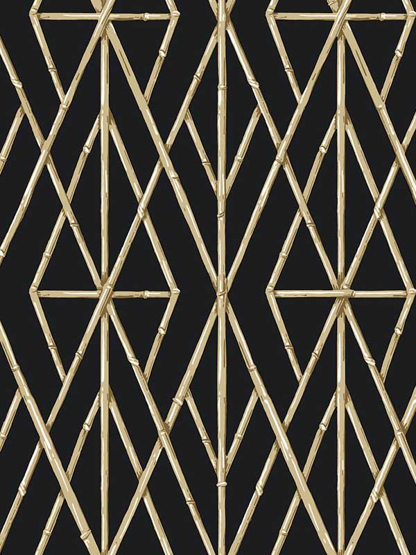 Riviera Bamboo Trellis Black Wallpaper CV4448 by York Wallpaper for sale at Wallpapers To Go