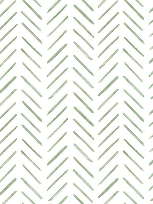 Painted Herringbone Green Wallpaper CV4452 by York Wallpaper for sale at Wallpapers To Go