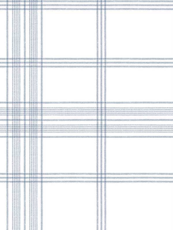 Charter Plaid Blue Wallpaper CV4468 by York Wallpaper for sale at Wallpapers To Go