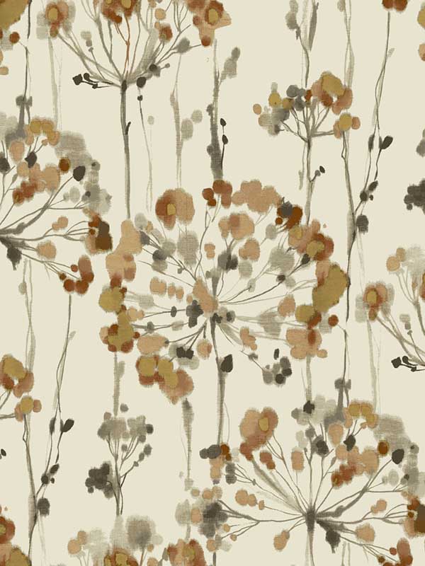 Flourish Orange Wallpaper CN2105 by Candice Olson Wallpaper for sale at Wallpapers To Go