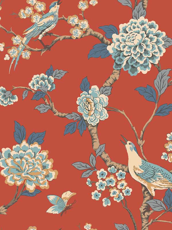 Fanciful Orange Wallpaper AF1902 by York Wallpaper for sale at Wallpapers To Go
