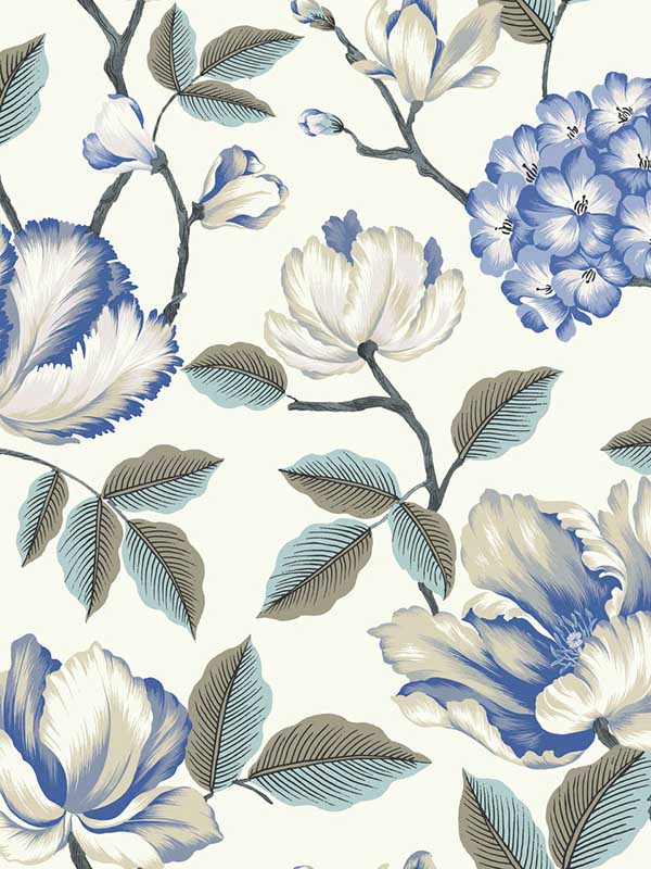 Morning Garden White Wallpaper GR5903 by York Wallpaper for sale at Wallpapers To Go