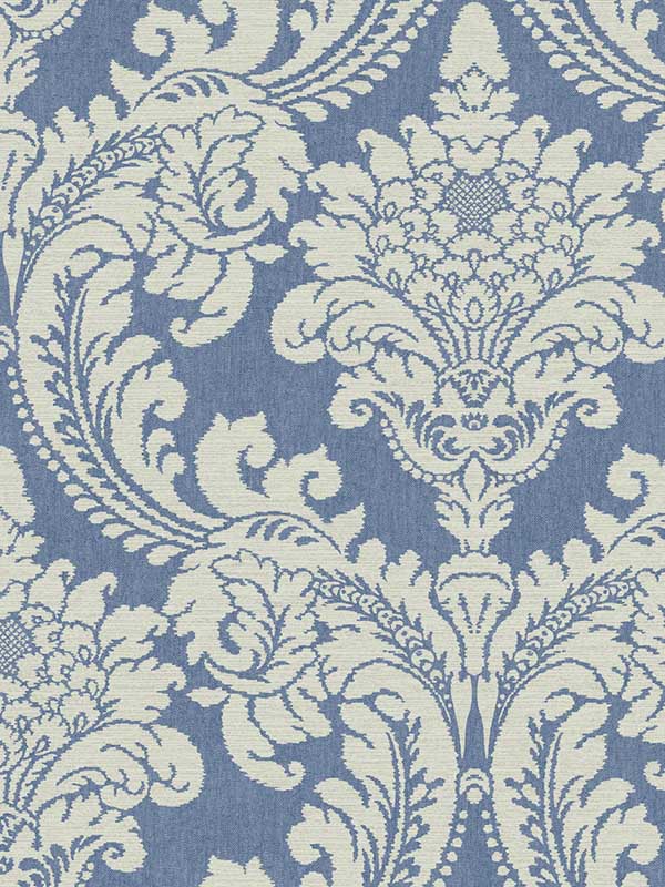 Tapestry Damask Blue Wallpaper GR6024 by York Wallpaper for sale at Wallpapers To Go