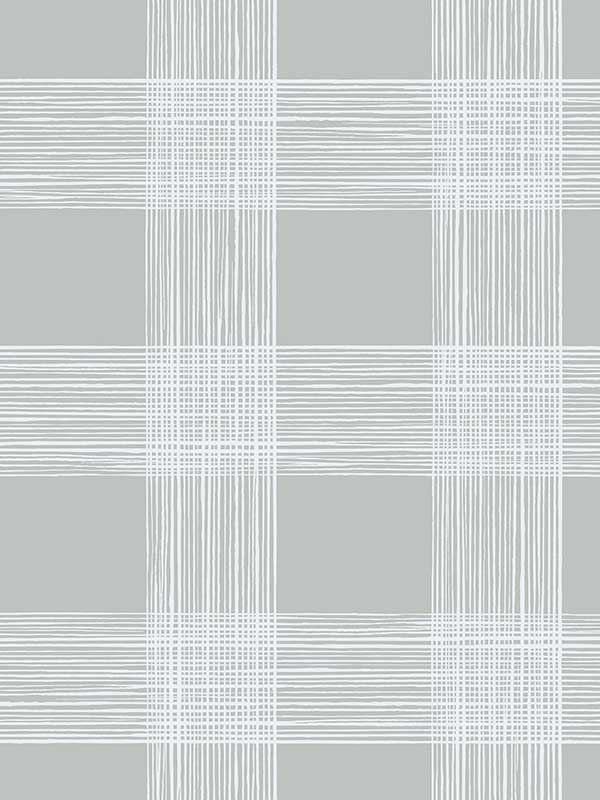 Scarborough Grey Striated Plaid Wallpaper 292780908 by A Street Prints Wallpaper for sale at Wallpapers To Go